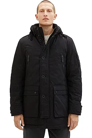 TOM TAILOR Męska parka 1037358, 29999, czarna, S, , S