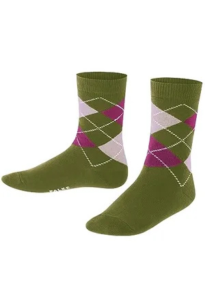 Falke Uniseks - dzieci Skarpety Classic Argyle K SO Bawełna z wzorem 1 Para, , 19-22