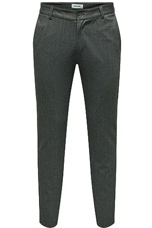 Only & Sons ONSMARK Slim 02093 spodnie z motywem Herringbone Noos, , 33W / 30L