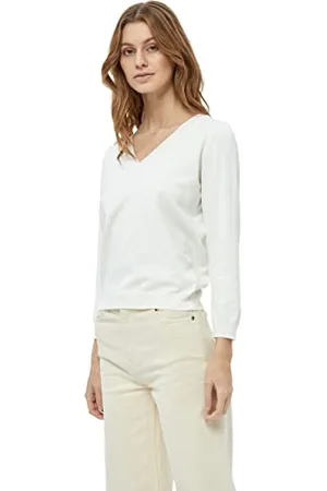 Minus Sweter damski, 220 złamana biel, XS