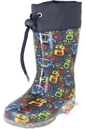 Beck Blinking Robots Rain Boot, ciemnoniebieski, 27 EU