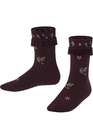 Falke Unisex dziecięce skarpety z motywem Country Flower zrównoważona bawełna wełna cienkie wzory 1 para, , 12 lat