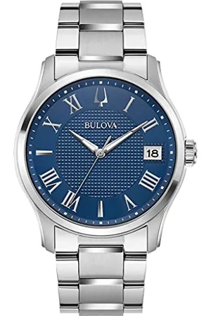 BULOVA Męski analogowy zegarek kwarcowy z bransoletką ze stali nierdzewnej 96B386, , bransoletka