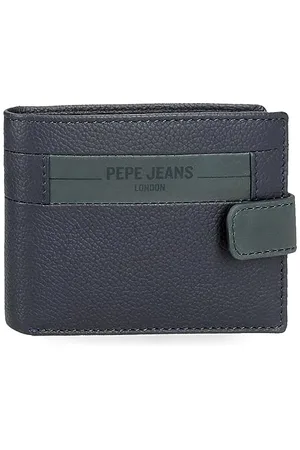 Pepe Jeans Checkbox poziomy portfel z zamknięciem na zatrzask, , 11 x 8,5 x 1 cm, skóra, , rozmiar uniwersalny, , Einheitsgröße, Poziomy portfel z zapięciem na zatrzask