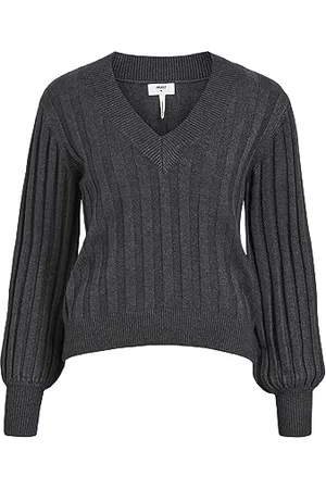 Object OBJALICE L/S dekolt w serek sweter z dzianiny NOOS, , XL