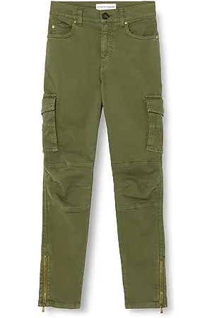 Pinko Ciśnienie Cargo Gabardina Miękkie Spodnie Damskie, , 40