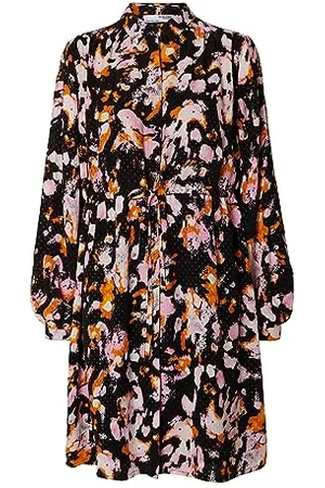 SELECTED SLFIRENE-Blue LS AOP Short Dress B, , 42