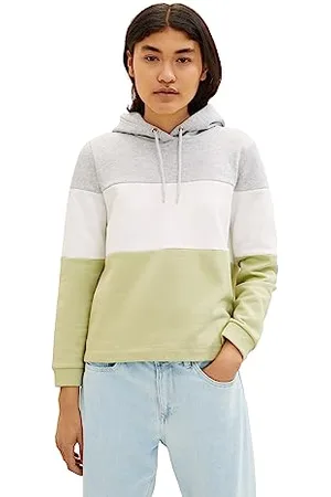 TOM TAILOR Damska bluza z kapturem Colorblock, , XXL