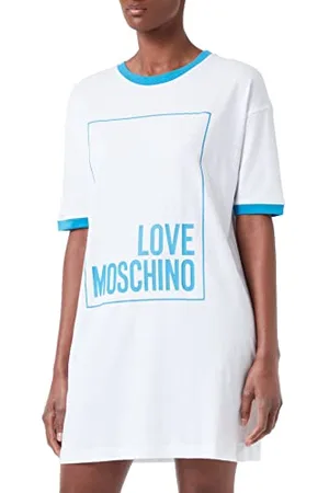 Moschino Damskie logo Box Print and Color Contrast Ribs. Sukienka, , 40