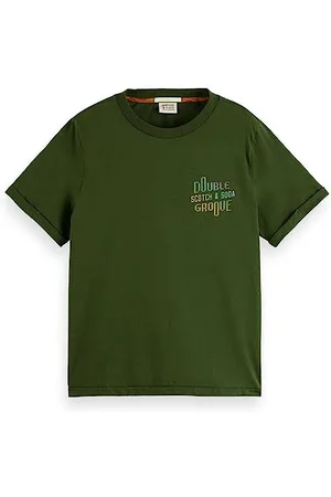 Scotch&Soda Damski T-Shirt Cotton in Conversion Double Groove Regular Fit, , XS