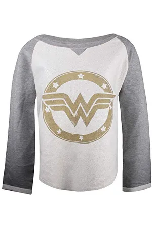 DC Comics Originals Damska bluza z logo Wonderwoman ze złotym logo, , L
