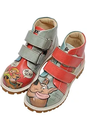 Dogo Gamins Skórzane Wegańskie Pomarańczowe Buty - Warner Bros Hungry Doo Scooby Doo Motif-30, , 30 EU