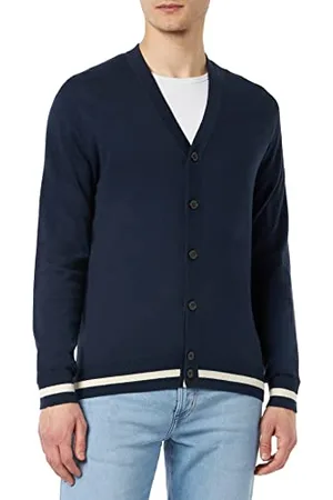 Hackett Męski bawełniany jedwabny sweter kardigan, , 3XL