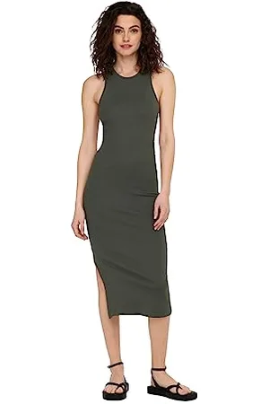 ONLY Damska sukienka ONLBELFAST S/L MIDI JRS NOOS sukienka, , M, , M
