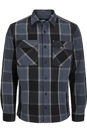 JACK & JONES Męska koszula Rddbrady Check Overshirt L/S Sn na czas wolny, , M