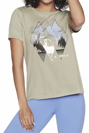 Skechers Koszulka damska Mountain Scape Tee, , XS