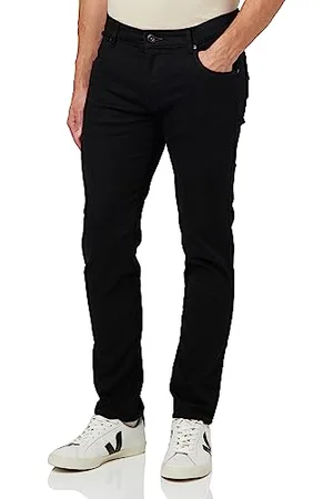 Bugatti Męskie dżinsy czarne, Regular Fit Five-Pocket bawełna Power Stretch Denim, , 38W / 36L