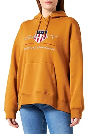 GANT Damska bluza z kapturem REL Archive Shield Hoody, , standardowa