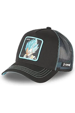 Capslab Vegeta Dragon Ball Z Czarny Turkusowy Czapka Truckerka - One-Size