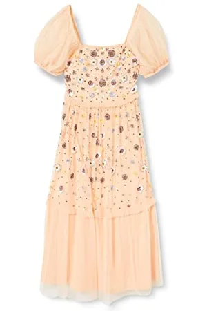 Frock and Frill Damska sukienka zdobiona specjalna okazja, migdałowa, 12, , 38