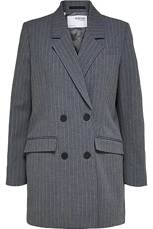 SELECTED SLFMYLA LS Relax Blazer MGM Stripe NOOS, , 36