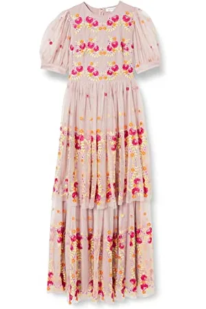 Frock and Frill Damska sukienka z haftem kwiatowym na specjalne okazje, , 36