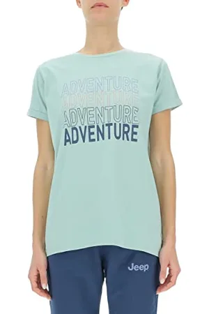 Jeep O102760-E957 J T-Shirt Oversize Adventure Rękaw z klapą Drukuj Duży J23S Kobiety XL, , XL