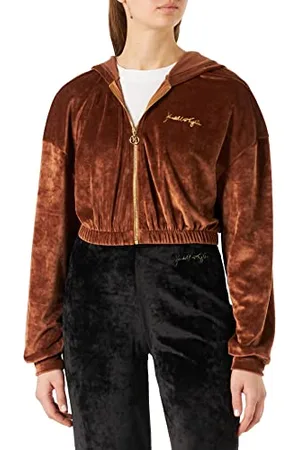 KENDALL + KYLIE KENDALL & KYLIE Damska bluza z kapturem K&k W welurowa bluza z kapturem Kkw3711651, Dark Owk, M