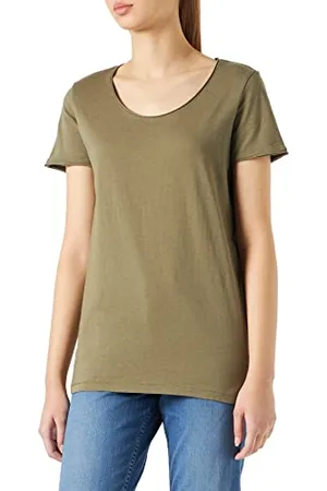 Timezone Damski Basic T-Shirt, Combat Green, XS