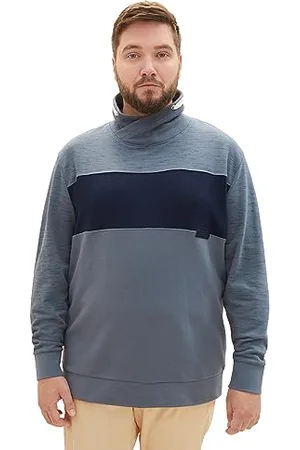 TOM TAILOR Męska bluza Colorblock o wyglądzie spacedye, , 4XL Duże rozmiary