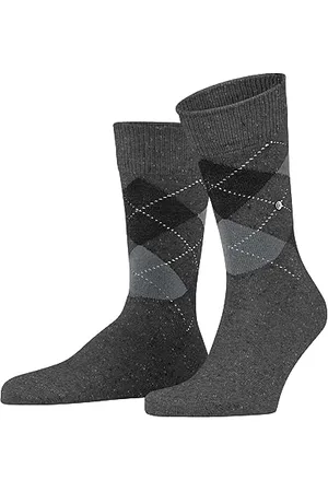 Burlington Mężczyźni Skarpety Dundee M So Wełna Wiskoza z wzorem 1 Para, , 40-46