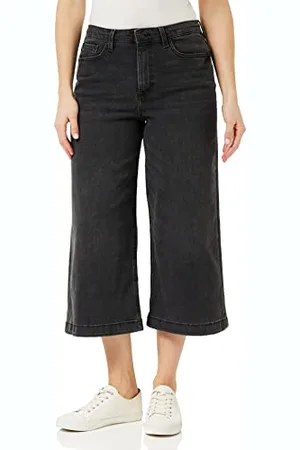 French Connection Damskie jeansy ze stretchem z szerokimi nogawkami, czarne vintage, 6, , 32