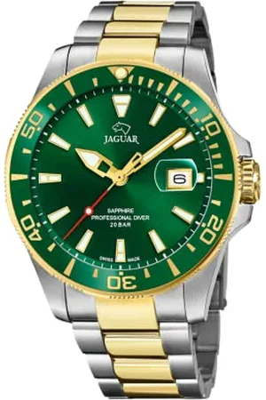 Jaguar J863/B Executive Collection Watch 43,5 mm zielony z dwoma tonami stalowymi paskami dla mężczyzn, , Bransoletka