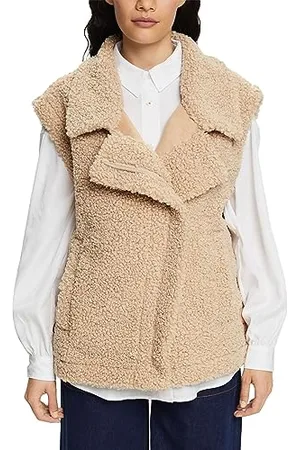 ESPRIT Kamizelka z pluszowego futra, , XL