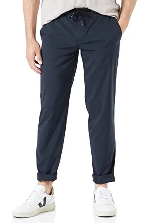 Bugatti Męskie spodnie 4206-36867 slackhose czarne, 290, Slim Fit, , 34W / 32L