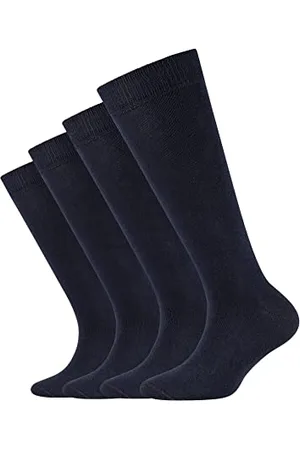 Camano Unisex dziecięce skarpetki Online Children Organic ca-Soft Kneehighs 4-pak skarpet, granatowe, 27/30, , 27