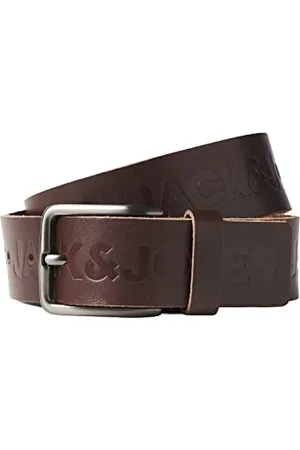 JACK & JONES Bestseller A/S Męski pasek JACJONES Logo Leather Belt NOOS, , 95