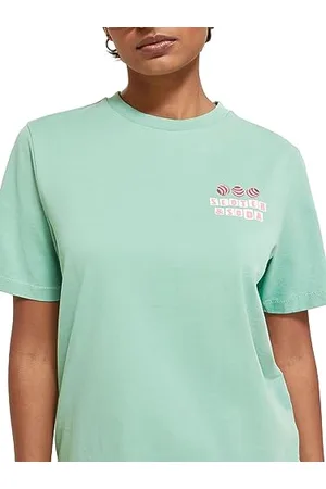 Scotch&Soda Damski T-Shirt Cotton in Conversion Regular Fit with Chest Artwork T-Shirt, , XS