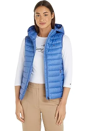 Tommy Hilfiger Damska kamizelka LW wyściełana globalna w paski, Iconic Blue, L