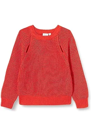 NAME IT Dziewczęcy sweter z dzianiny Nkfnihole Ls Short Knit, , 134/140 cm