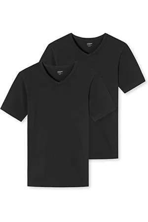 Schiesser Herren 2 Pack Unterhemd V-Ausschnitt - Cotton