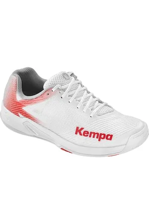 Kempa Damskie Wing 2.0 damskie buty do piłki ręcznej, buty sportowe, buty sportowe, białe/czerwone, rozmiar 37,5 EU, , 37.5 EU