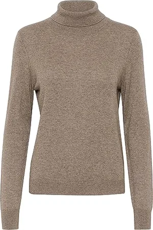 Part Two Damski Sweter Turtleneck Slim Fit Długie rękawy Rib Knit Krawędzie, , L