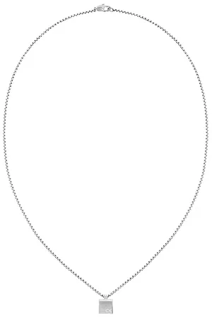 Calvin Klein Męska kolekcja MINIMALISTIC SQUARES wisiorek z łańcuszkiem ze stali nierdzewnej - 35000486, Jeden rozmiar, Stal nierdzewna, Bez kamieni szlachetnych