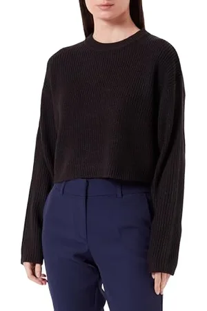 ONLY Damski sweter ONLMALAVI L/S Cropped KNT NOOS, czarny, M, , M