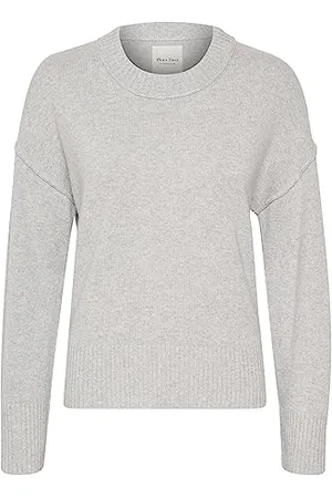 Part Two Damski pulower okrągły dekolt Casual Fit Długie rękawy Rib Knit Krawędzie, , S