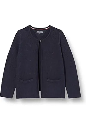 Tommy Hilfiger Dziewczęcy AME teksturowany kardigan L/S sweter, , 86 cm