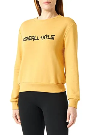 KENDALL + KYLIE KENDALL & KYLIE Bluza damska K&k W Goth Logo Classic College Kkw3711617, Honeycomb, L