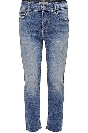 ONLY Girl Straight Fit Jeans KONEmily Raw, , 146 cm