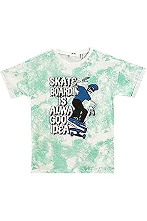 Koton Chłopięcy slogan Skull Printed Short Sleeve Cotton T-Shirt, , 7-8 lat